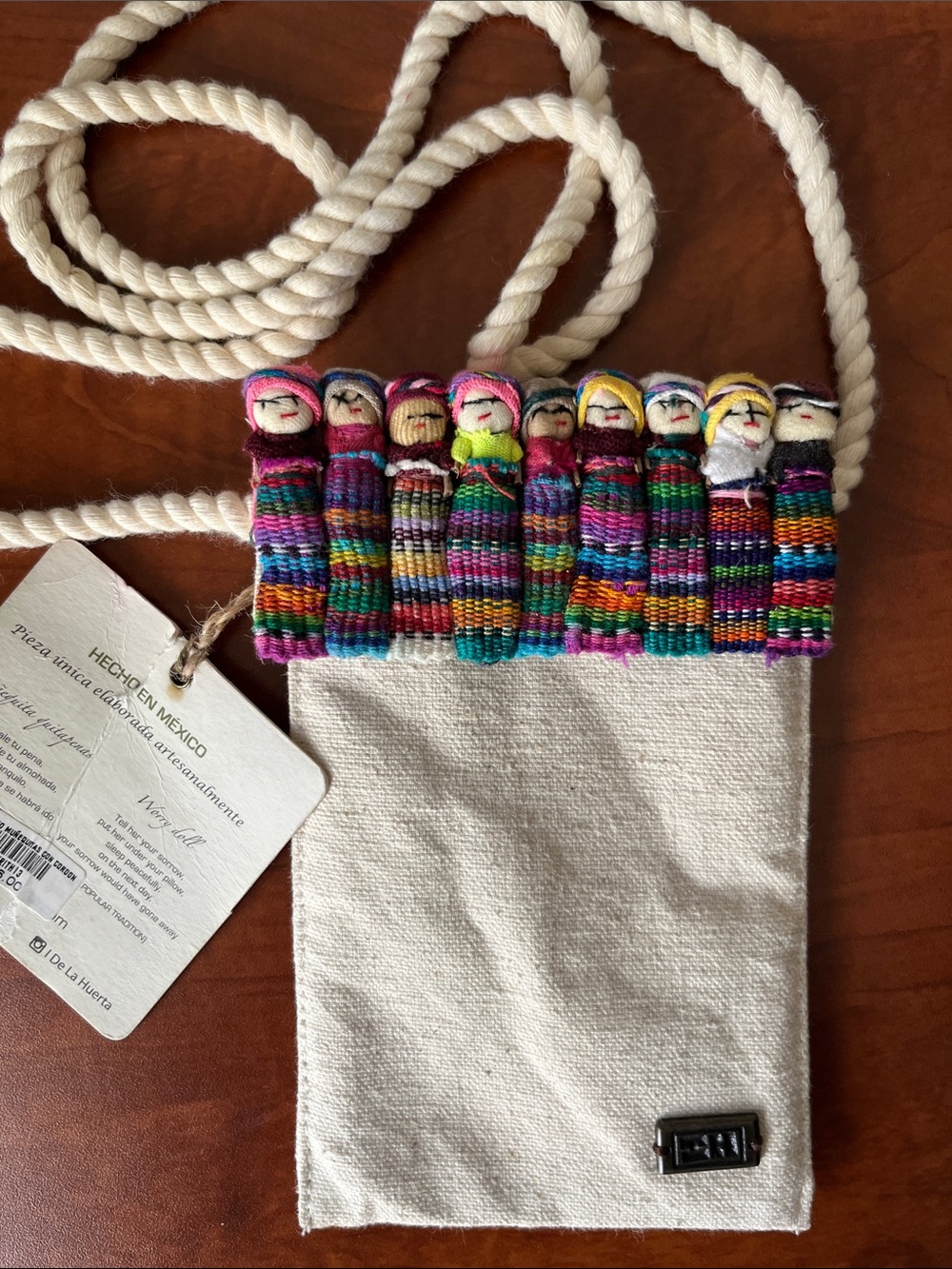 Worry Doll Crossbody Wallet by I De La Huerta muñecas quitapenas